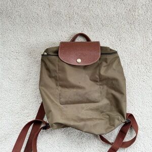 Longchamp Green Backpack Practical Nylon Design